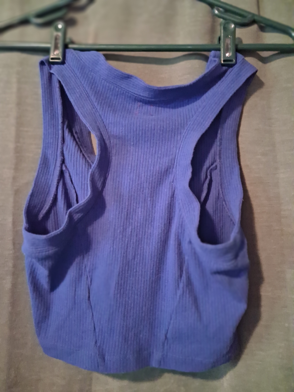 BDG Royal Blue Ribbed Button Tank - Picture 2 of 3